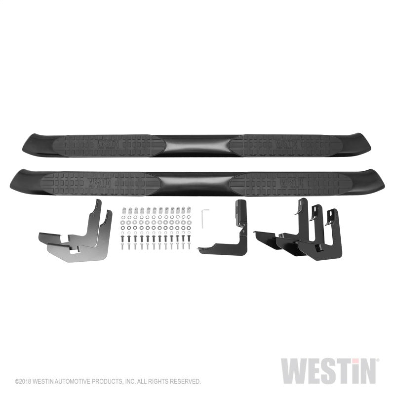 Westin 2015-2018 Ford F-150 SuperCab PRO TRAXX 5 Oval Nerf Step Bars - Black