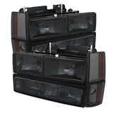 xTune GMC Yukon 92-93 Crystal Headlights w/ Corner & Bumper Smoke HD-JH-GMCCK88-AM-SM-SET