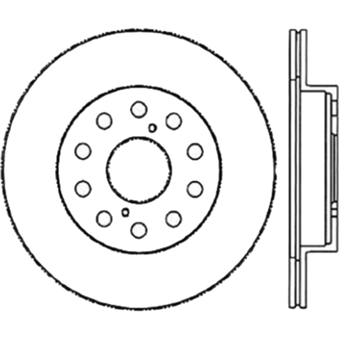 StopTech Sport Slotted 91-95 Toyota MR2 Cryo Rear Left Rotor