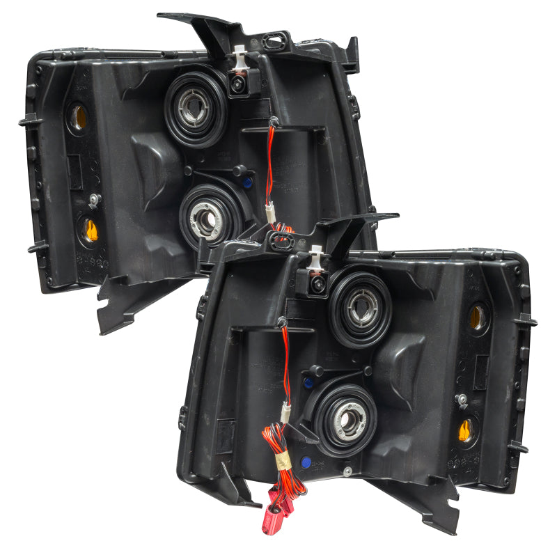 Oracle Lighting 07-13 Chevrolet Silverado Assembled Halo Headlights Round Style -Blue