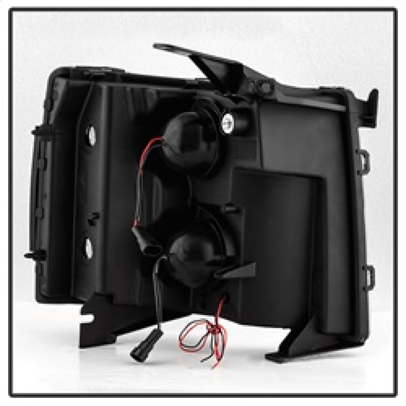 xTune Chevy Silverado 1500/2500/3500 07-13 Halo Projector Headlights Chrome PRO-JH-CS07-LED-C