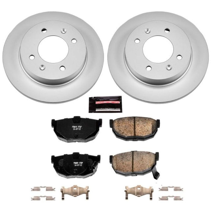 Power Stop 97-06 Hyundai Elantra Rear Z17 Evolution Geomet Coated Brake Kit