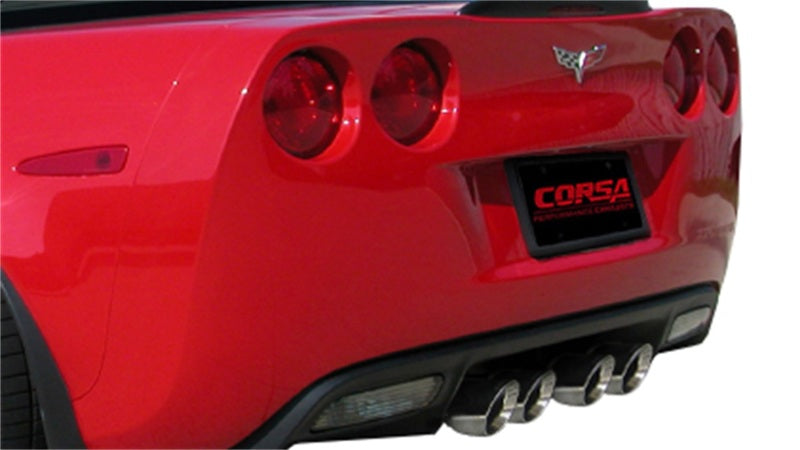 Corsa 12-13 Chevrolet Corvette C6 ZR1 Sport Cat-Back Dual Rear Exit w/ Twin 4.0in Pol Tips