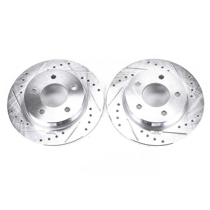 Power Stop 04-13 Mazda 3 Rear Evolution Drilled & Slotted Rotors - Pair