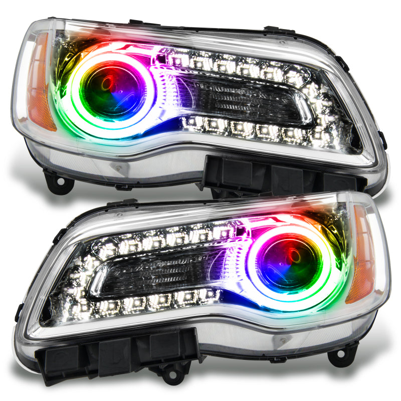 Oracle 11-14 Chrysler 300C SMD HL - Chrome - NON HID - ColorSHIFT w/ Simple Controller