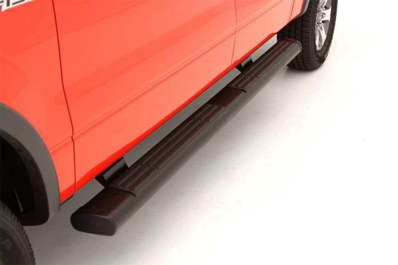 Lund 07-17 Chevy Silverado 1500 Ext. Cab 6in. Oval Straight Black Nerf Bars - Black