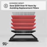 K&N Replacement Air Filter 12 -13 VW Golf VII 1.2L/1.4L / 12-13 Polo GT 1.4L / 13 Audi A3 1.4L