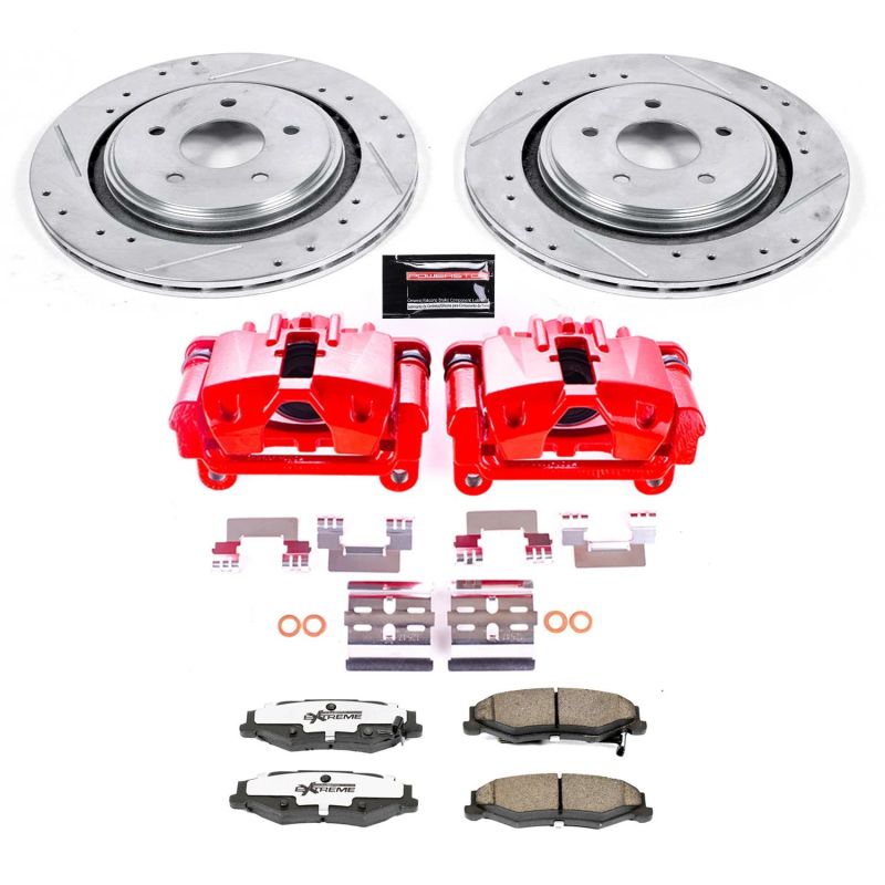 Power Stop 06-09 Cadillac XLR Rear Z26 Street Warrior Brake Kit w/Calipers