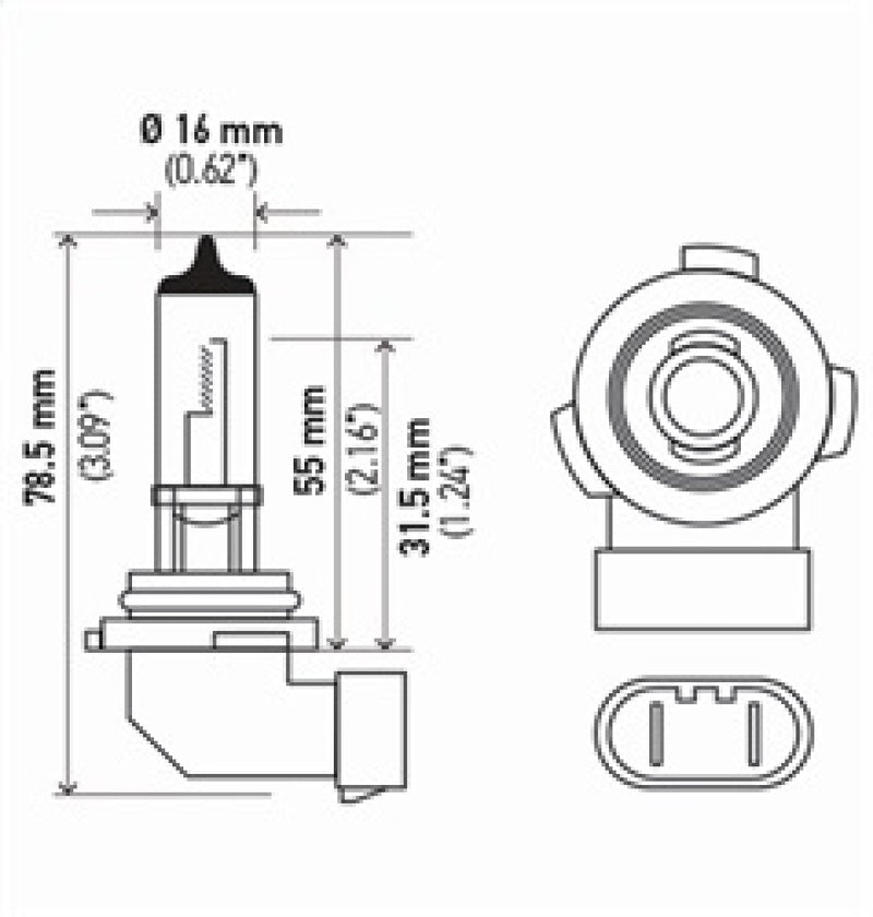 Hella Bulb H10/9145 12V 45W Py20D T4 Sb