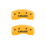 MGP 4 Caliper Covers Engraved Front & Rear Cruze Yellow Finish Black Char 2016 Chevrolet Cruze