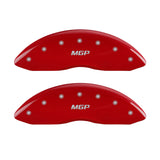 MGP 4 Caliper Covers Engraved Front & Rear No bolts/ST Red finish silver ch