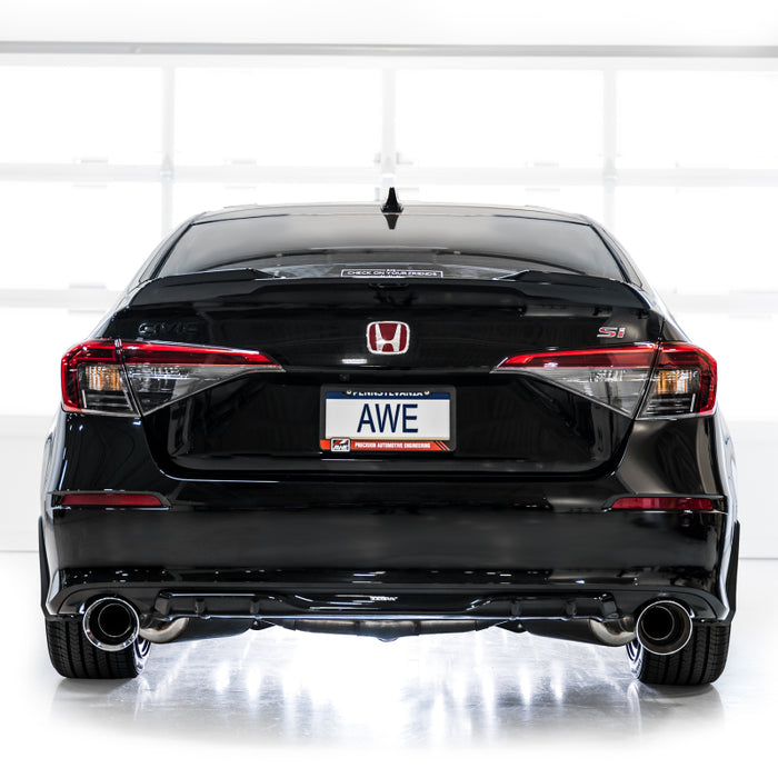 AWE Tuning 22+ Honda Civic Si/Acura Integra Track Edition Catback Exhaust - Dual Chrome Silver Tips