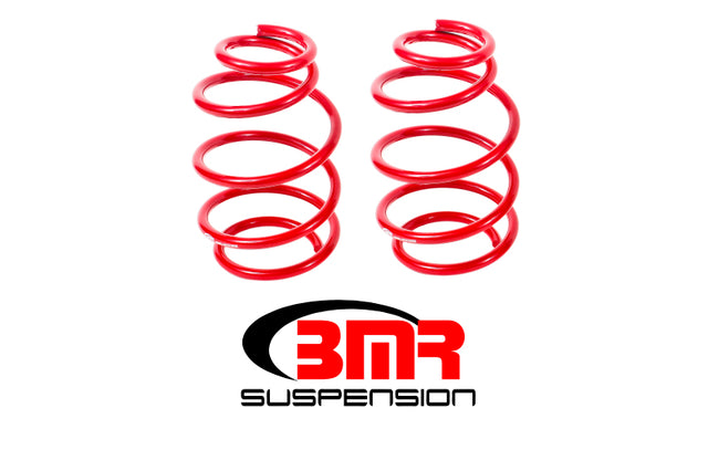 BMR 10-15 5th Gen Camaro V8 Front Lowering Springs - Red BMR Suspension