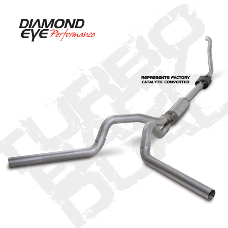 Diamond Eye KIT 4in TB DUAL AL: 94-97 FORD 7.3L F250/F350 PWRSTROKE NFS W/ CARB EQUIV STDS