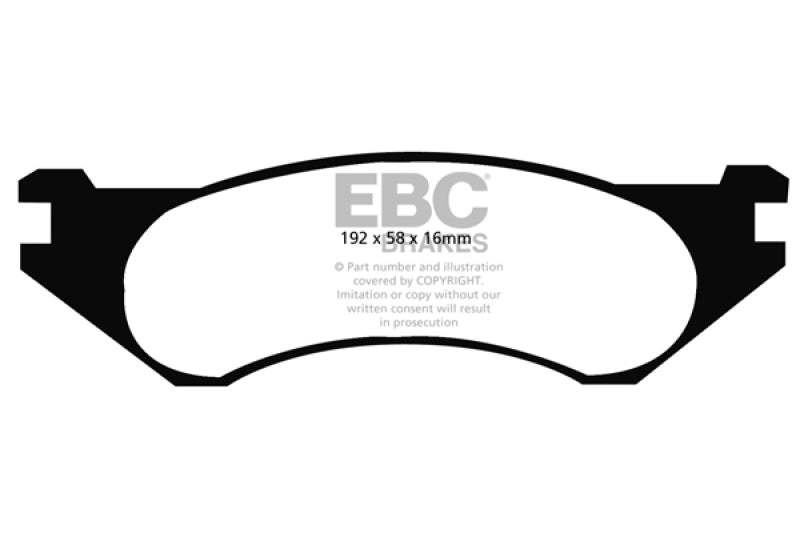 EBC 98-02 Dodge Ram Van B1500 Yellowstuff Front Brake Pads