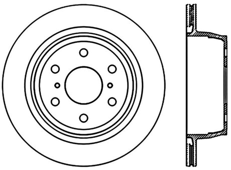 StopTech Power Slot 07-09 Cadillac Escalade / 07-09 Chevy Avalanche Rear Left Slotted CRYO Rotor