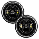 Oracle 7in High Powered LED Headlights - Black Bezel - ColorSHIFT - BC1