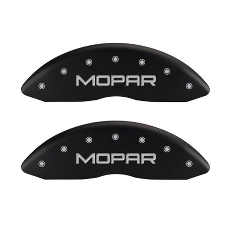 MGP 4 Caliper Covers Engraved Front & Rear MOPAR Red finish silver ch