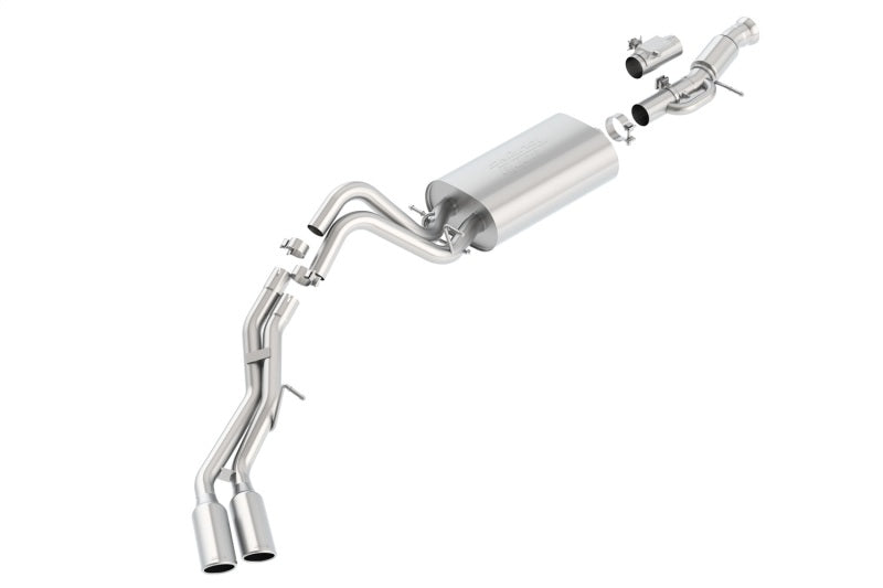 Borla Touring Cat Back 15-16 GMC Denali 6.2L V8 2.75in, 2.25in Dual Same Side Exit 4in Tips Exhaust