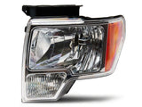 Raxiom 09-14 Ford F-150 Axial OEM Style Rep Headlights- Chrome Housing (Clear Lens)