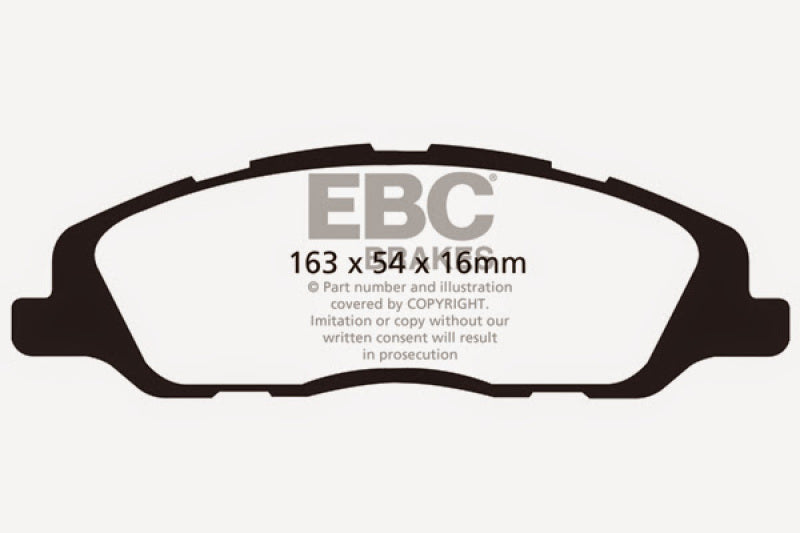 EBC 10-14 Ford Mustang 5.0 Bluestuff Front Brake Pads