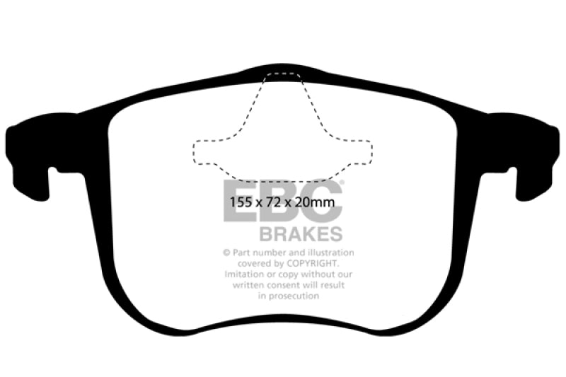 EBC 06-11 Saab 9-3 Aero Bluestuff Front Brake Pads