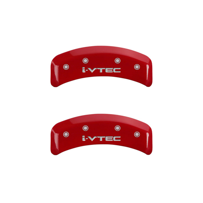 MGP 4 Caliper Covers Engraved Front & Rear i-Vtec Red finish silver ch