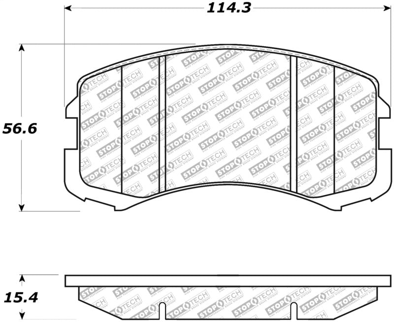 StopTech 02-07 Mitsubishi Lancer Street Select Brake Pads - Rear