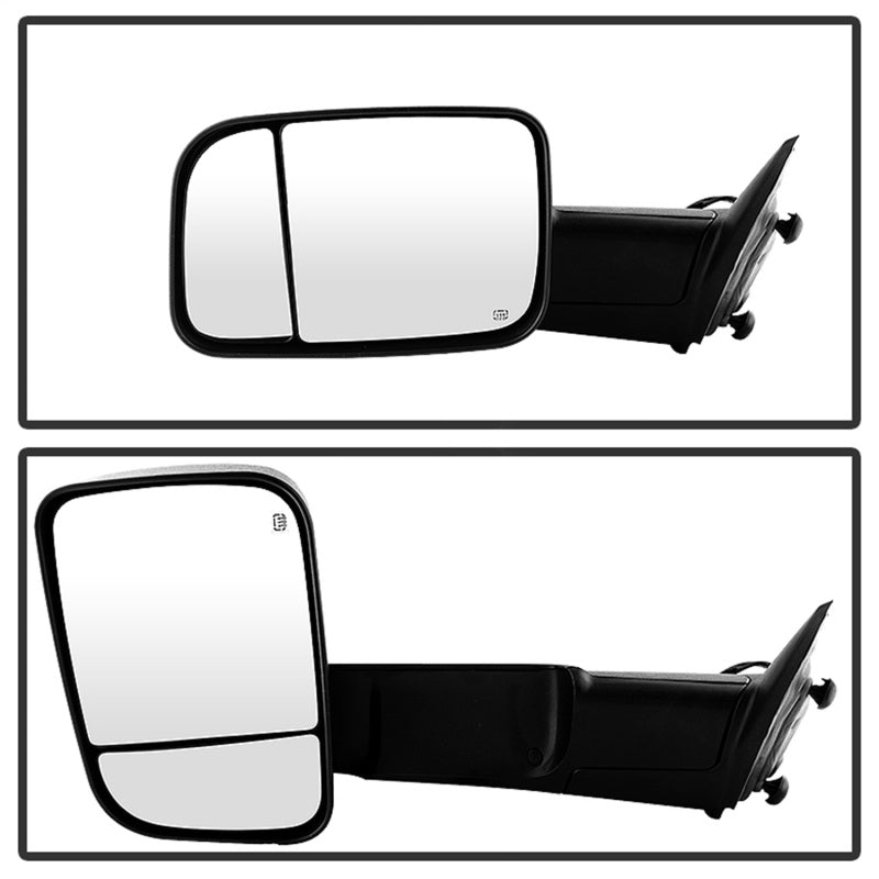 xTune Dodge Ram 1500 09-12 Extendable Heated Adjust Mirror Black Housing Left MIR-DRAM09S-PWH-L