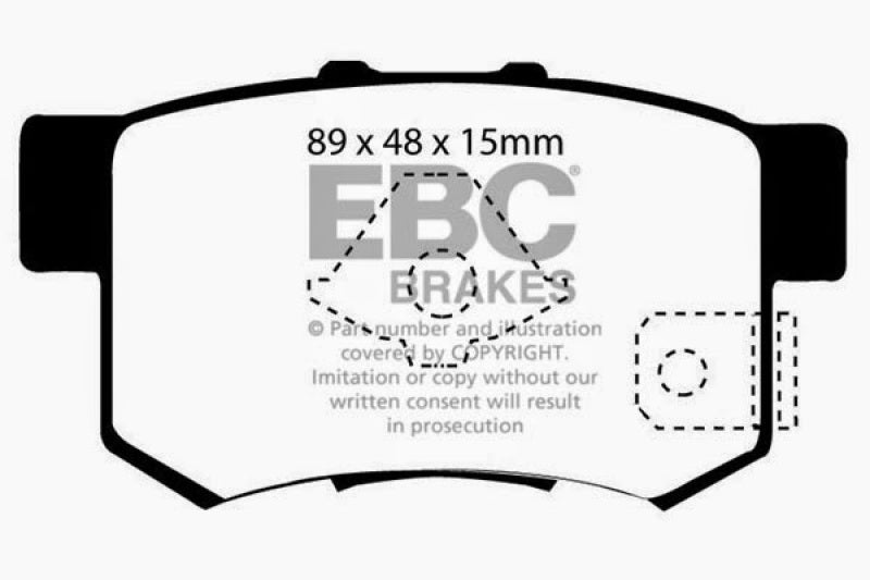 EBC 10-12 Acura RDX 2.3 Turbo Greenstuff Rear Brake Pads