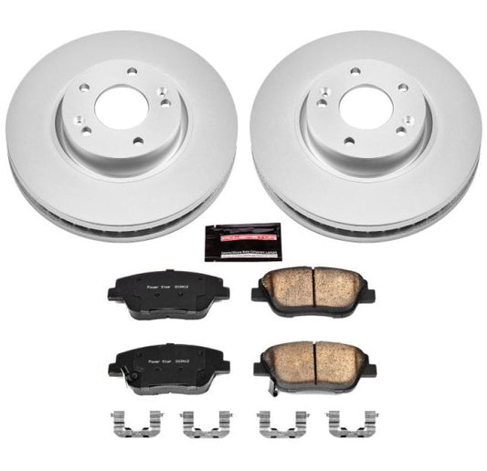 Power Stop 10-15 Hyundai Sonata Front Z17 Evolution Geomet Coated Brake Kit