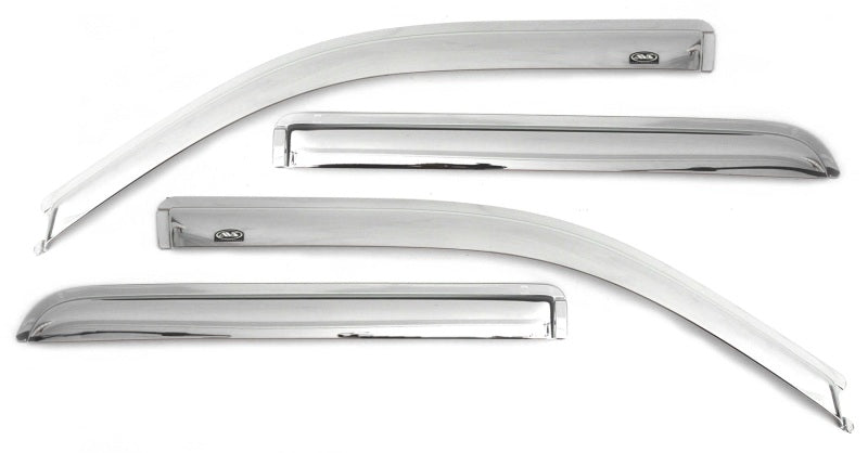 AVS 11-16 Hyundai Elantra (Excl. GT) Ventvisor Front & Rear Window Deflectors 4pc - Chrome