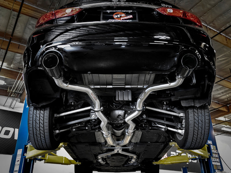 aFe Takeda 2.5in 304 SS Cat-Back Exhaust System w/ Black Tips 16-18 Infiniti Q50 V6-3.0L (tt)