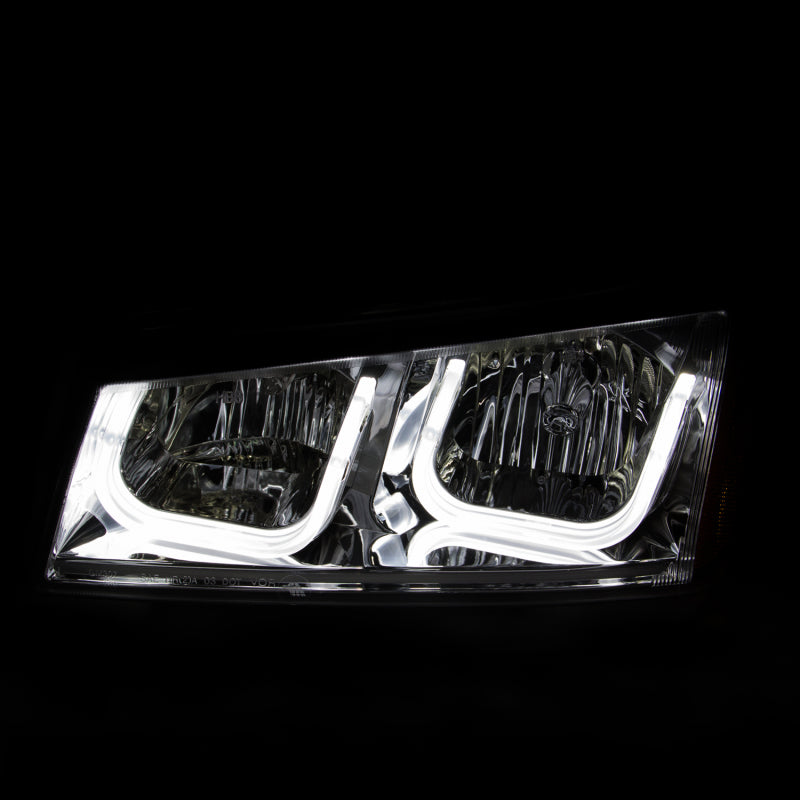 ANZO 2003-2006 Chevrolet Silverado 1500 Projector Headlights w/ U-Bar Chrome