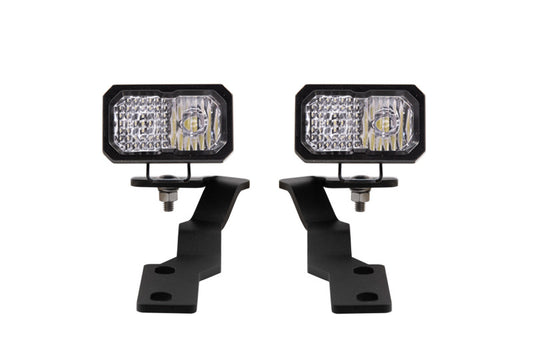 Diode Dynamics 16-21 Toyota Tacoma Stage Series 2in LED Ditch Light Kit Sport - White Combo