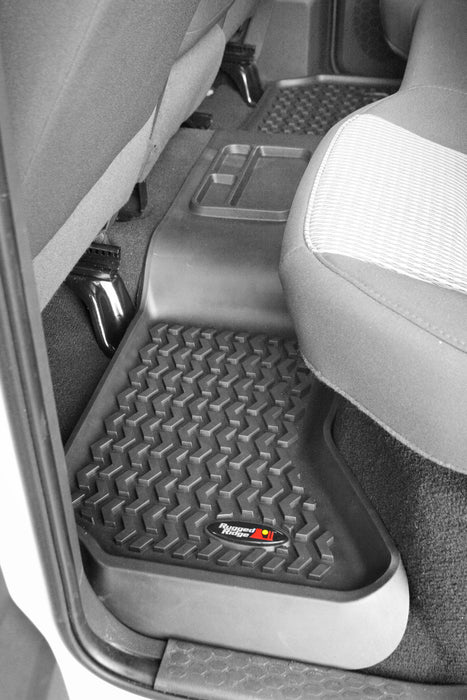 Rugged Ridge Floor Liner Rear Black 2002-2018 Dodge Ram 1500 Quad Cab