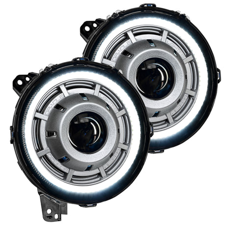 Oracle Oculus BiLED Projector Headlights for Jeep JL/Gladiator JT  Satin Silver 5500K
