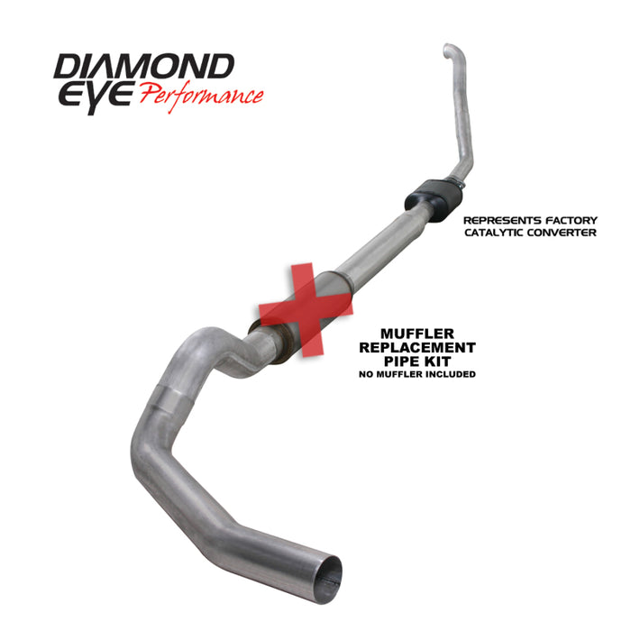 Diamond Eye KIT 5in TB MFLR RPLCMENT PIPE SGL ALUM 94-97 5 7 3L F250/F350 PWRSTROKE NFS W CARB STDS