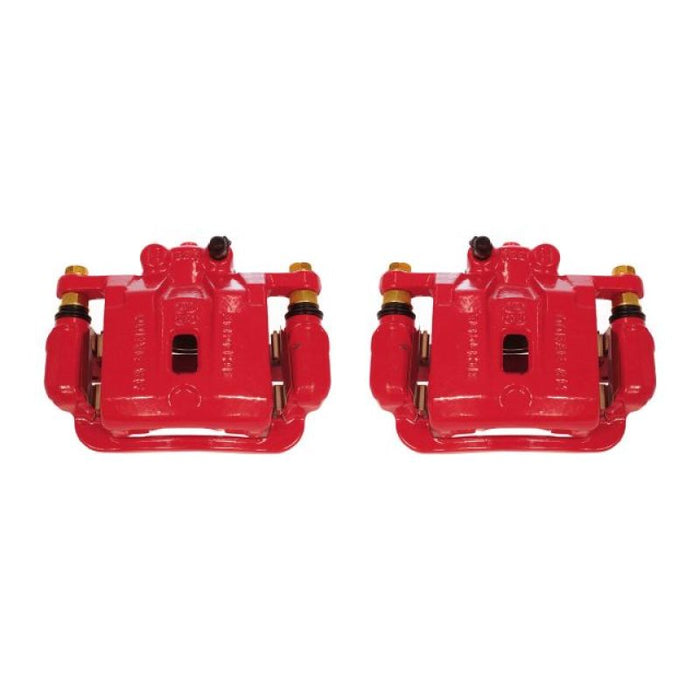 Power Stop 10-16 Hyundai Genesis Coupe Rear Red Calipers w/Brackets - Pair