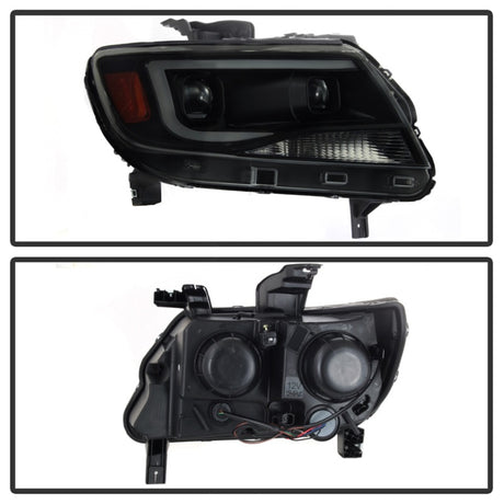 xTune Chevy Colorado 15-17 Halogen Only Projector Headlights - Black Smoked PRO-JH-CCO04-LBDRL-BSM