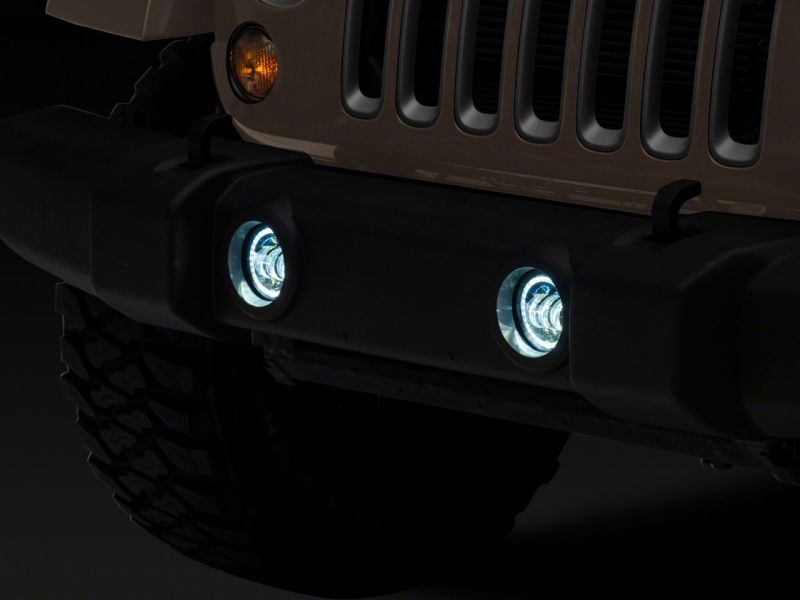 Raxiom 07-18 Jeep Wrangler JK Axial Series 4-In LED Fog Lights w/ Halo