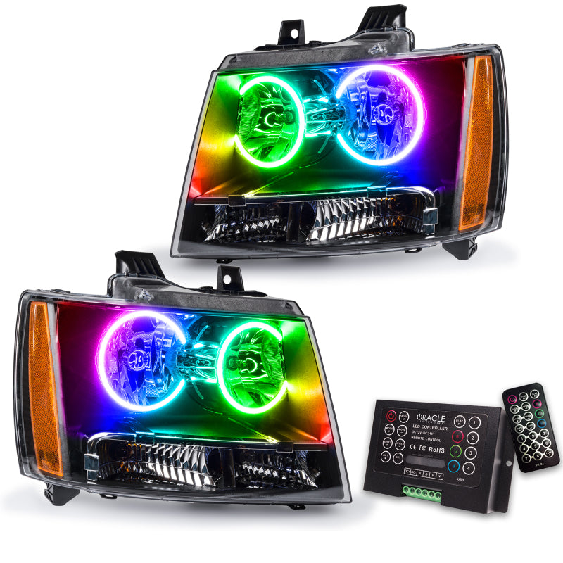 Oracle 07-13 Chevy Avalanche Pre-Assembed SMD Headlights - ColorSHIFT w/ 2.0 Controller