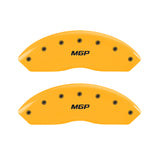 MGP 2 Caliper Covers Engraved Front MGP Yellow Finish Black Char 1998 Chevrolet Express 2500