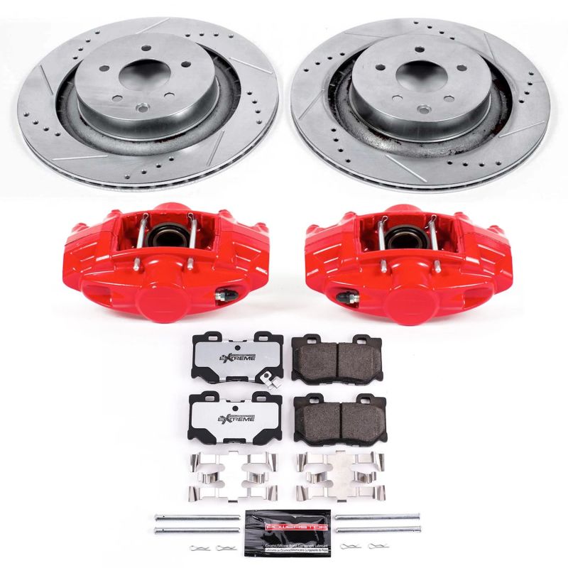 Power Stop 08-13 Infiniti G37 Rear Z26 Street Warrior Brake Kit w/Calipers