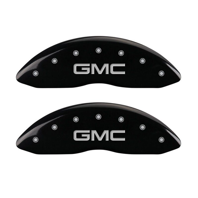 MGP 4 Caliper Covers Engraved Front & Rear Envoy Black finish silver ch