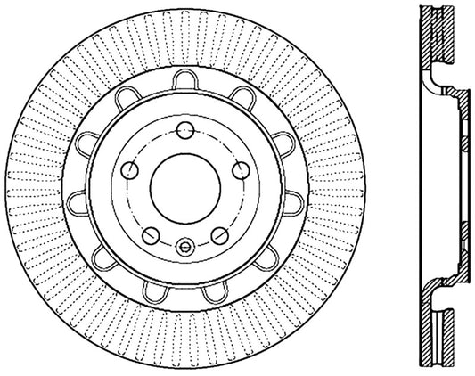 Stoptech Performance Cryo Front Brake Rotor 13-14 Ford Taurus