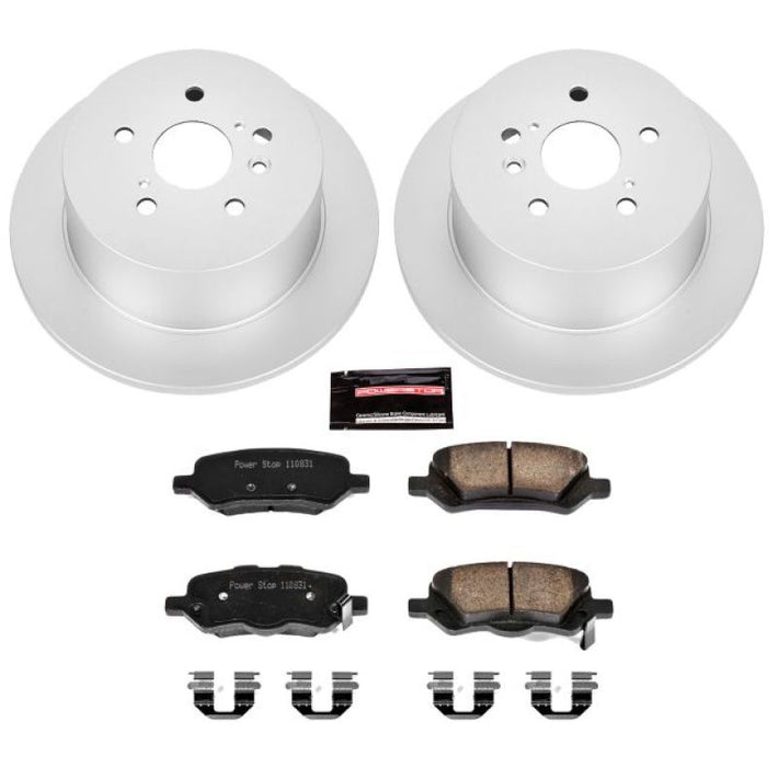 Power Stop 09-16 Toyota Venza Rear Z17 Evolution Geomet Coated Brake Kit