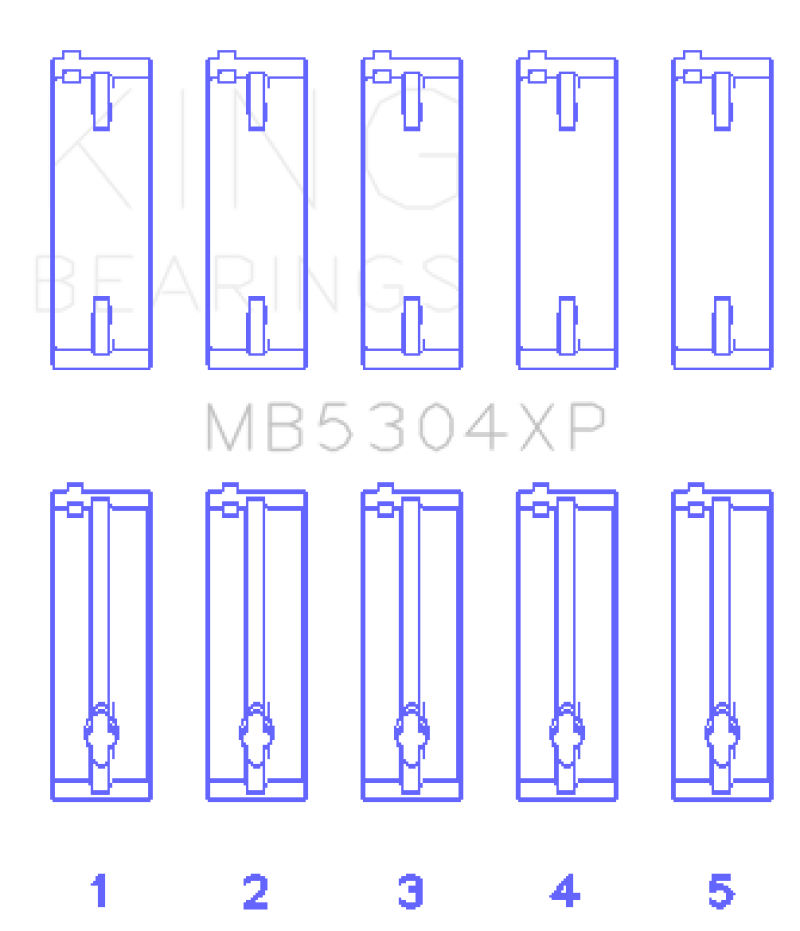 King Engine Bearings Mazda B6/B6-T/ZM/B3/B5 Main Bearing Set - Size STDX