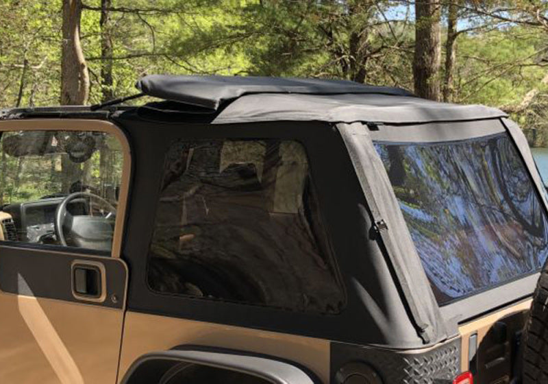 Rampage 18-21 Jeep Wrangler (JL) Unlimited Frameless TrailView Fastback Soft Top Kit - Black Diamond