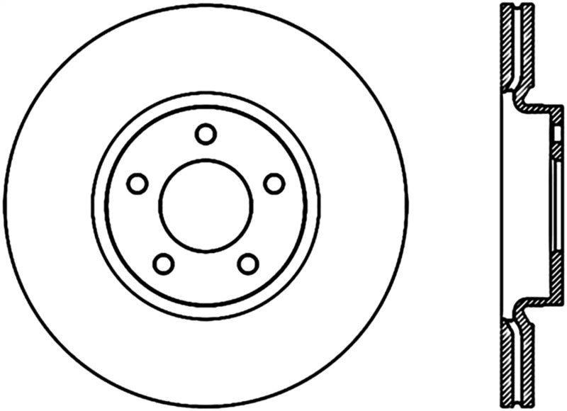 StopTech 2007-2013 Mazda 3 2.3L Cryo Drilled Left Front Brake Rotor